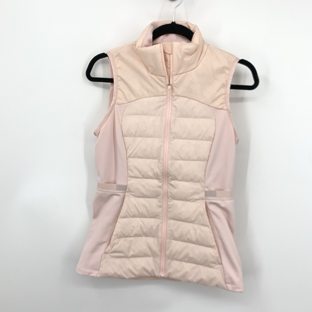 Lululemon Women Size 6 Medium Vest Light Pink Down For It All Puffer Jacket